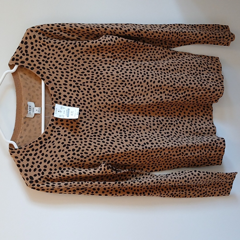 J. Crew Teddie 100% cotton sweater, Small NEW WITH TAGS